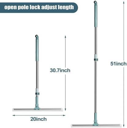 Magic Broom Sweeper for Floor Cleaning – Multifunctional Silicone Wiper Mop with Stainless Steel Extendable Handle