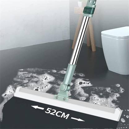 Magic Broom Sweeper for Floor Cleaning – Multifunctional Silicone Wiper Mop with Stainless Steel Extendable Handle