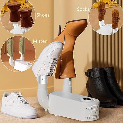 Electric Shoe Dryer & Deodorizer | Foldable antibacterial & timer | For shoes gloves hats | Fast drying.