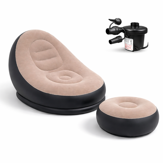 Inflatable Lounge Chair | Inflatable Lazy Sofa With Footrest.