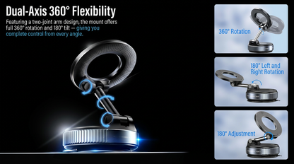 Magnetic Phone Holder | 360° rotation | Foldable | Aluminum alloy phone holder.