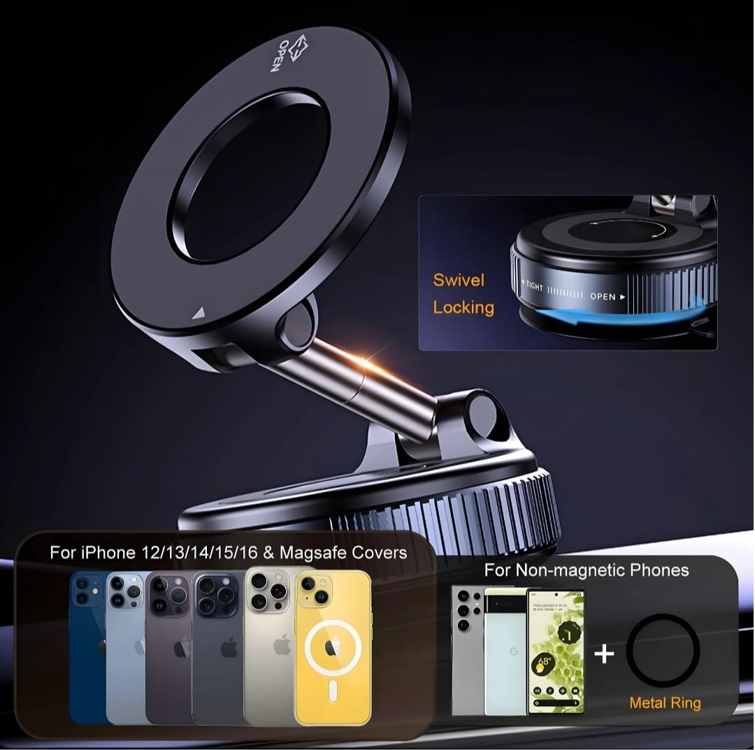 Magnetic Phone Holder | 360° rotation | Foldable | Aluminum alloy phone holder.