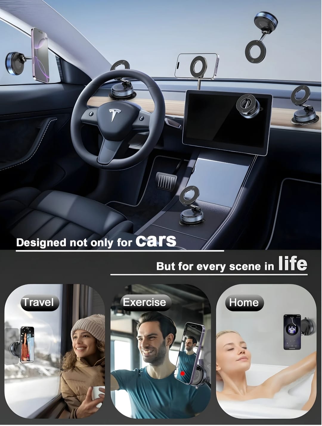 Magnetic Phone Holder | 360° rotation | Foldable | Aluminum alloy phone holder.