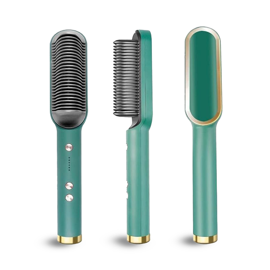 Hair Straightener Brush for Women - 2in1 Ceramic Fast Hair Straightening Comb Electric Hot Brush.